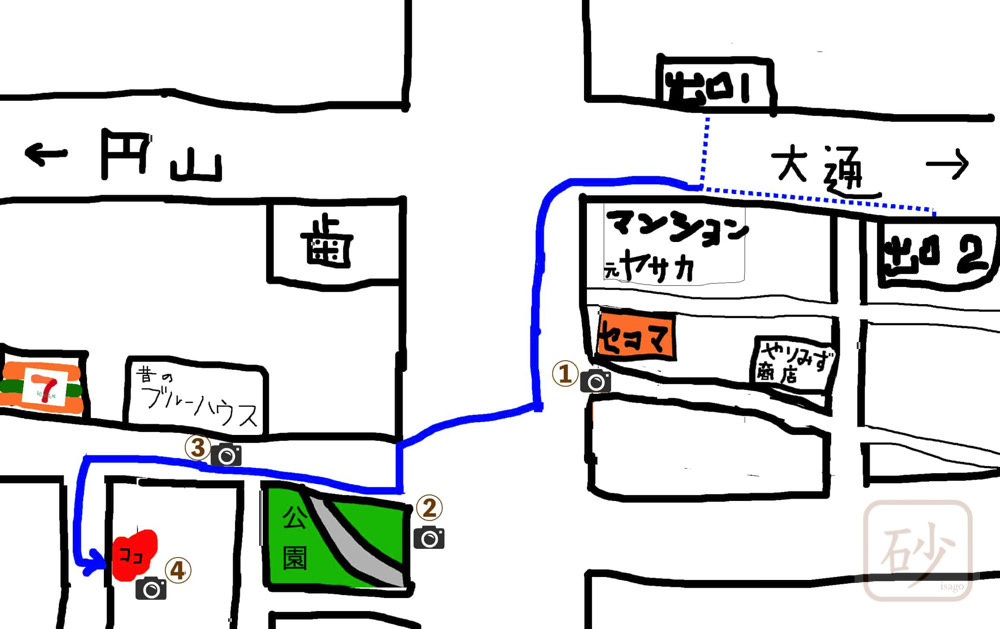 裏参道地図