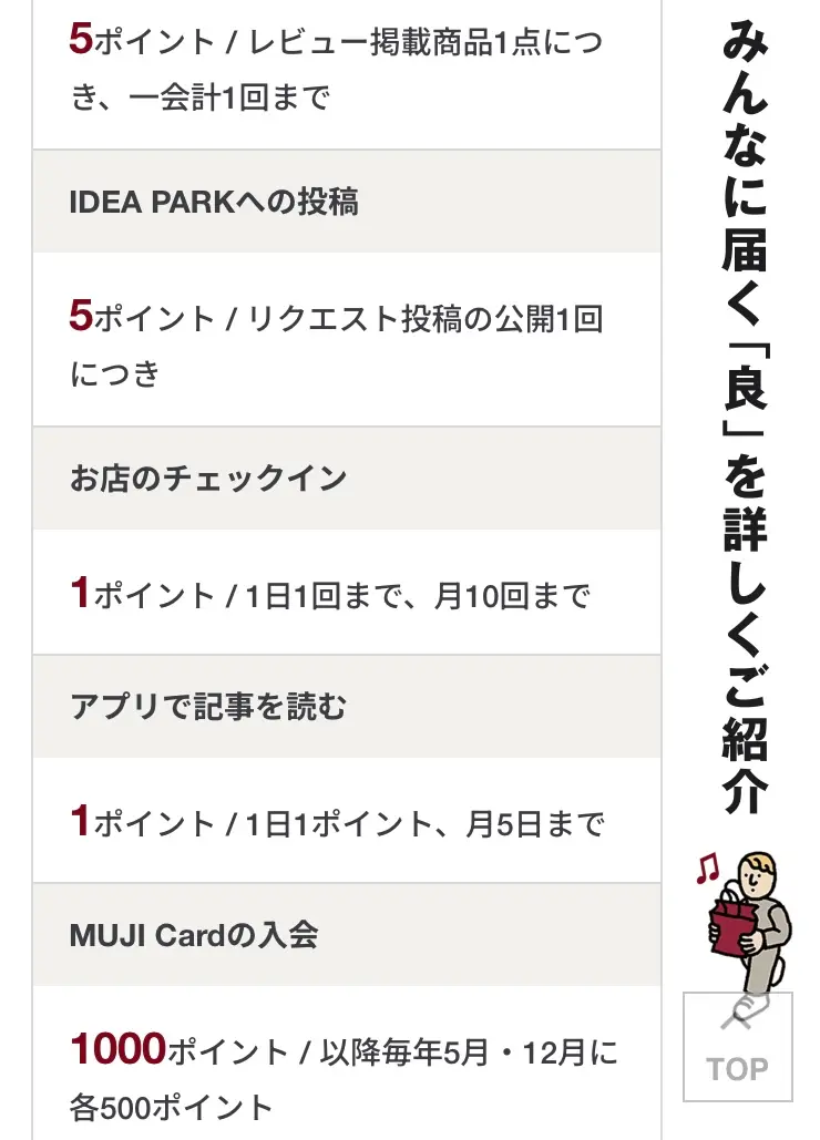MUJIアプリ