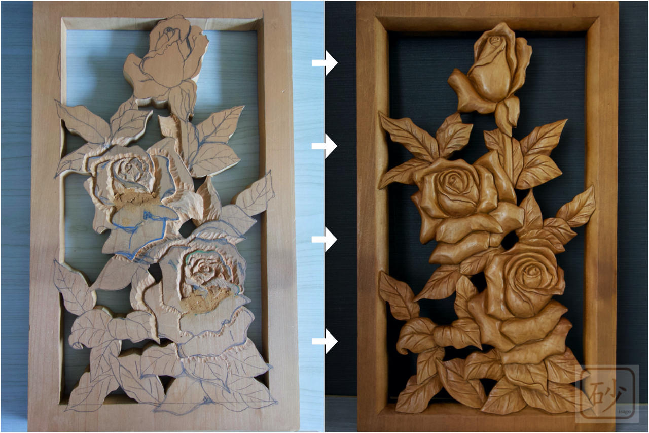 rose relief completed06.jpg 木彫バラレリーフ