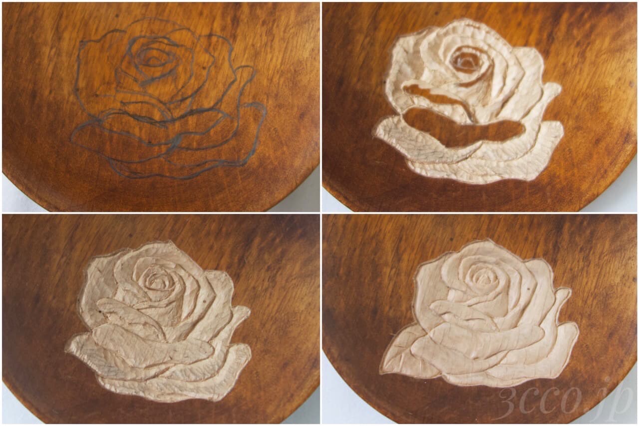 薔薇の木皿