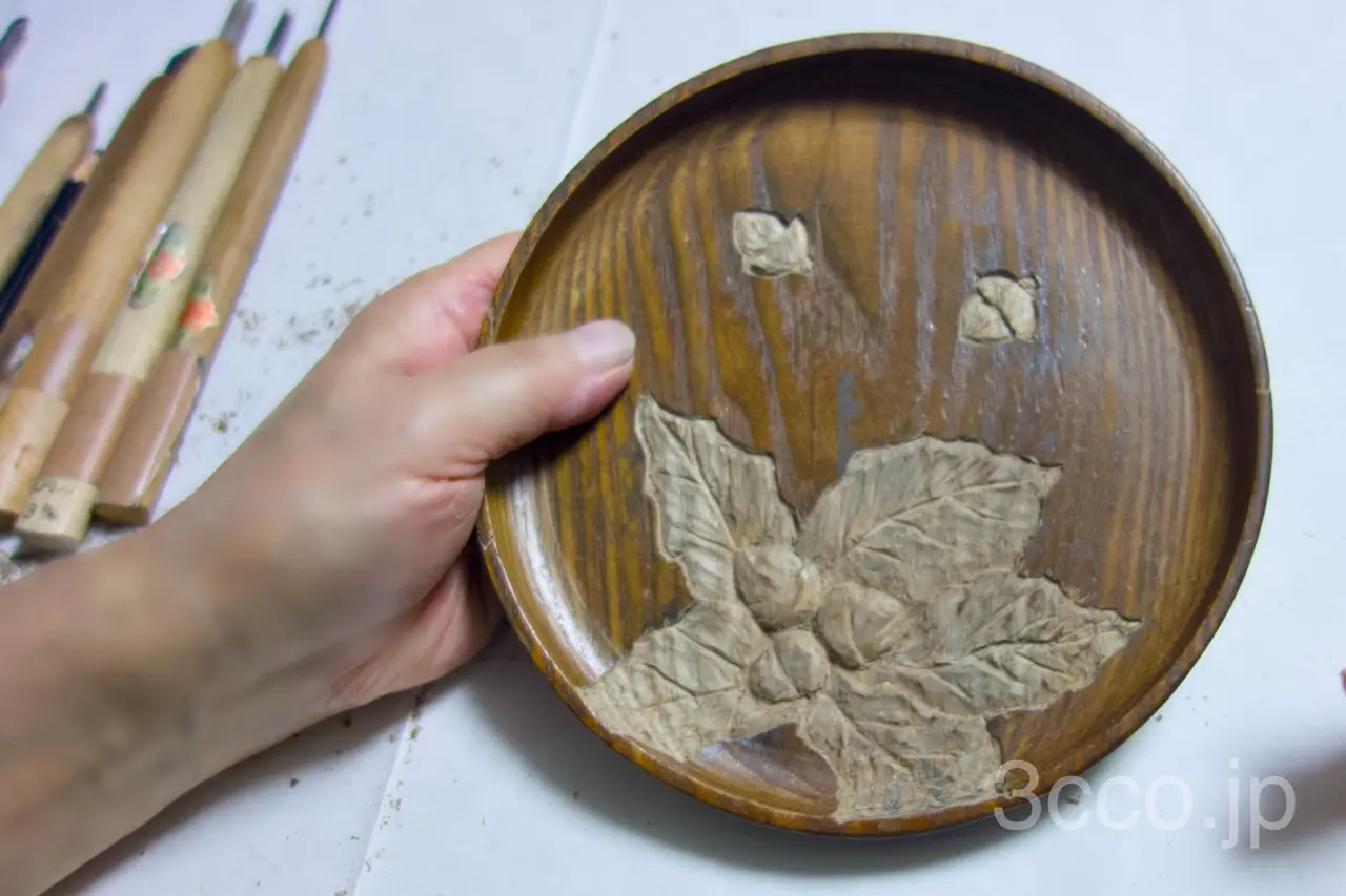 画像 木彫り沈め彫り