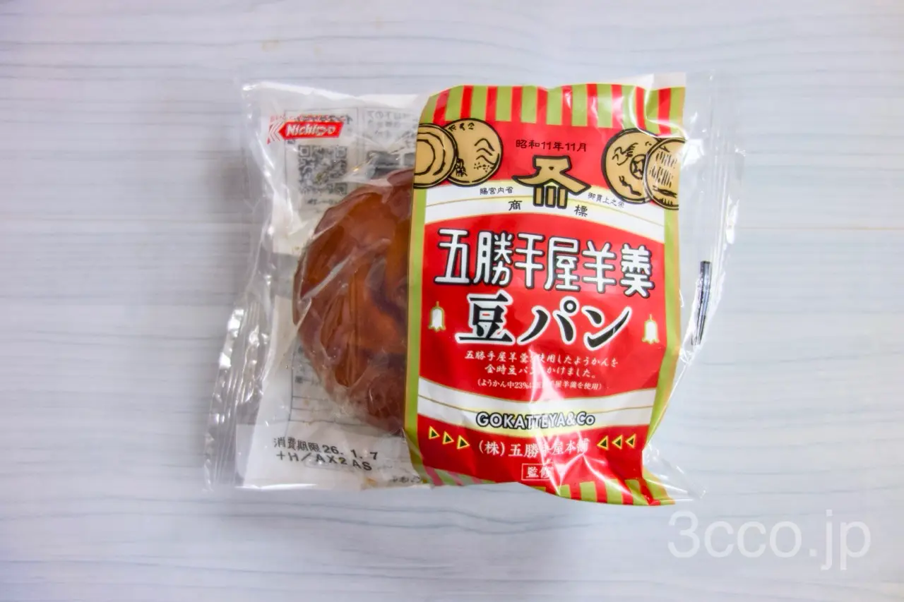 日糧製パンの五勝手屋羊羹豆パン