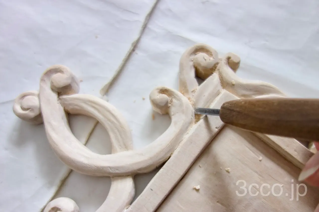 画像 木彫りサンドペーパー後の修正