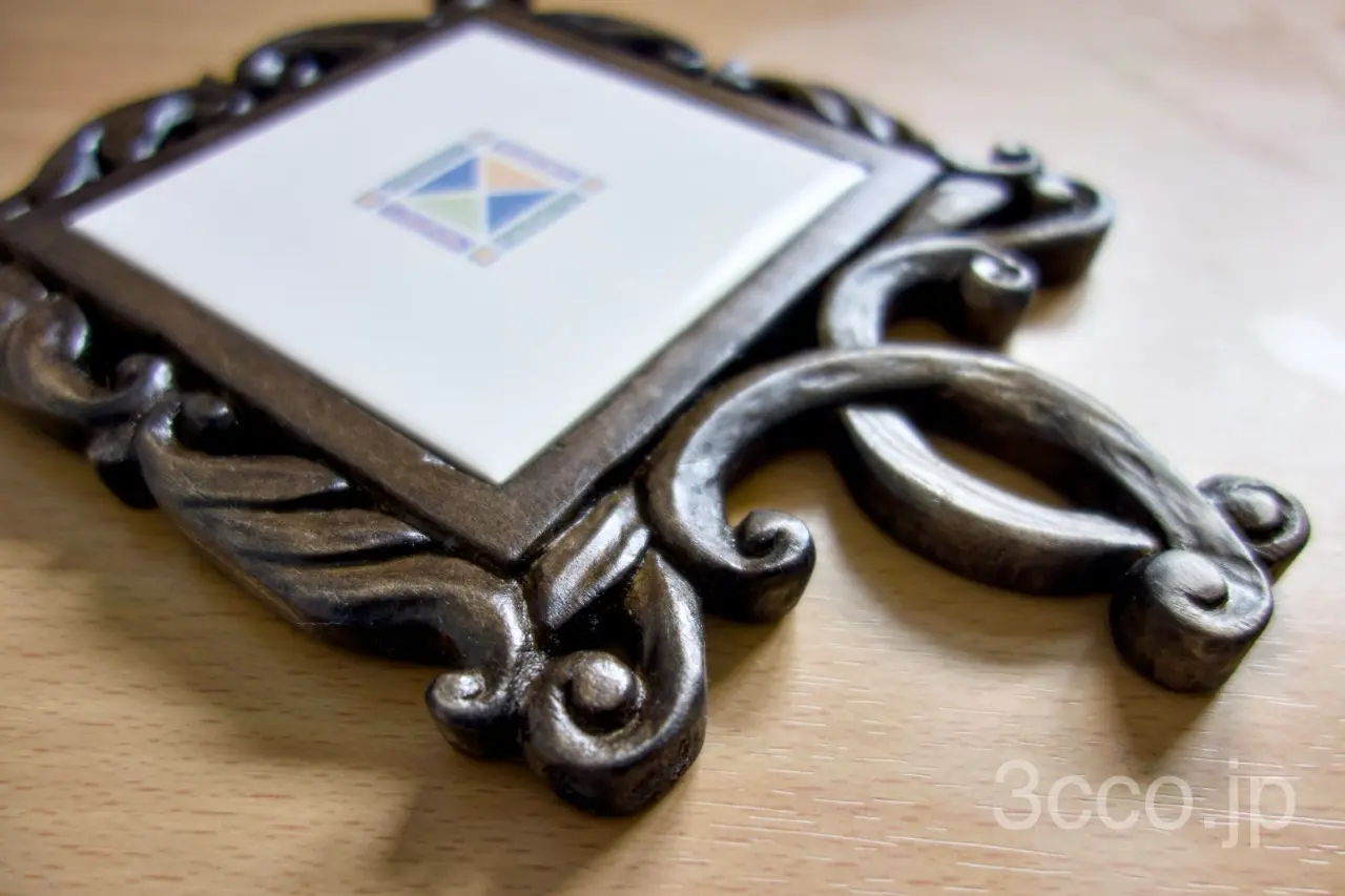 手持ち付き木彫りタイルトレーの制作記録